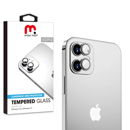 Vidrio Templado Para iPhone 11/12 - MyBatPro GlamCam - Blanco MyBat Pro
