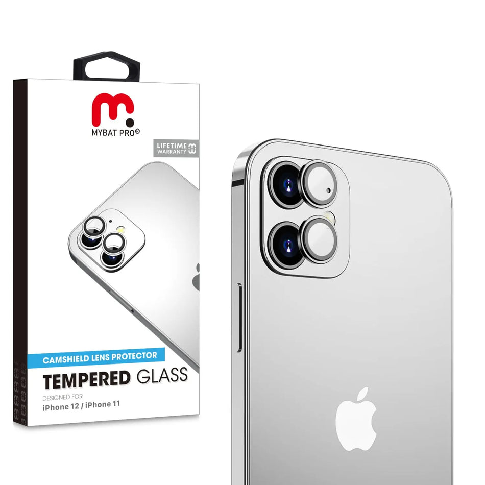 Vidrio Templado Para iPhone 11/12 - MyBatPro GlamCam - Blanco MyBat Pro