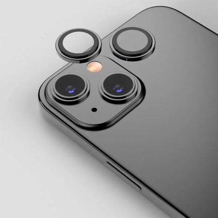 Vidrio Templado Para iPhone 14 / 14 Plus - MyBatPro GlamCam - Negro MyBat Pro