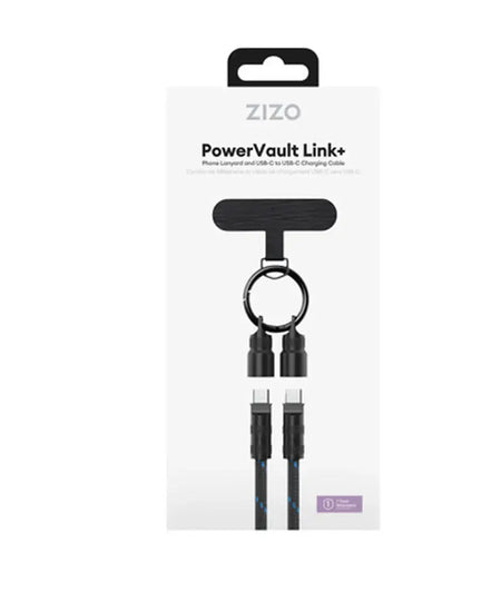ZIZO PowerVault Link+ Lanyard USB-C Cable Black ZIZO
