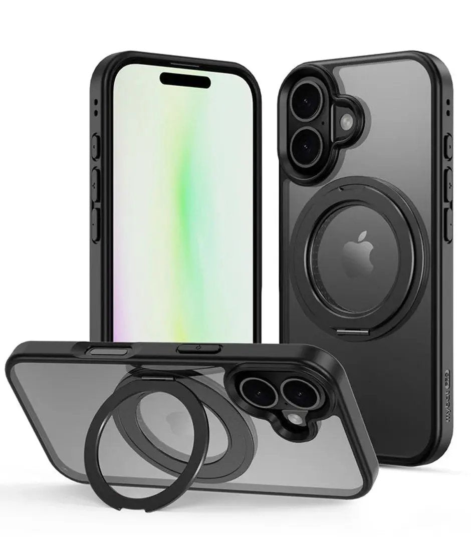 iPhone 17 Estuche MyBat Pro Lure Series 360° Ring Stand MagSafe Case - Black MyBat