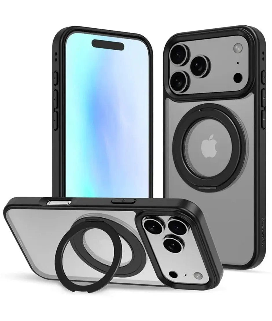 iPhone 17 Pro Max Estuche MyBat Pro Lure Series 360° Ring Stand MagSafe Case - Black MyBat